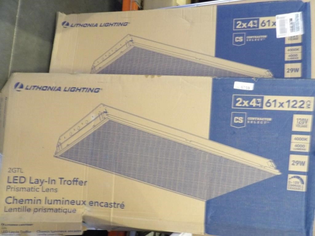2x Lithonia Lighting Led Lay In Troffers