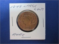 1848 BRAIDED HAIR LARGE CENT - GOOD DETAILS