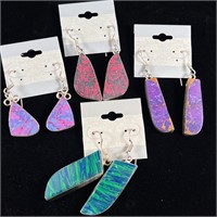 New - Dangle Earrings - Colorful Stones