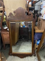 Antique American Chippendale Mirror Cherry Wood