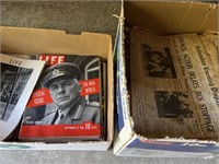 2 Boxes of Magazines & Newspapers