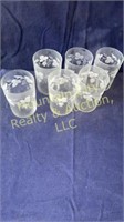 Crystal Glasses-6- grape vine pattern