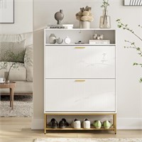 White Shoe Storage Cabinet for Entryway