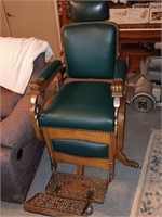 1890s oak Koken barber chair very nice shape but