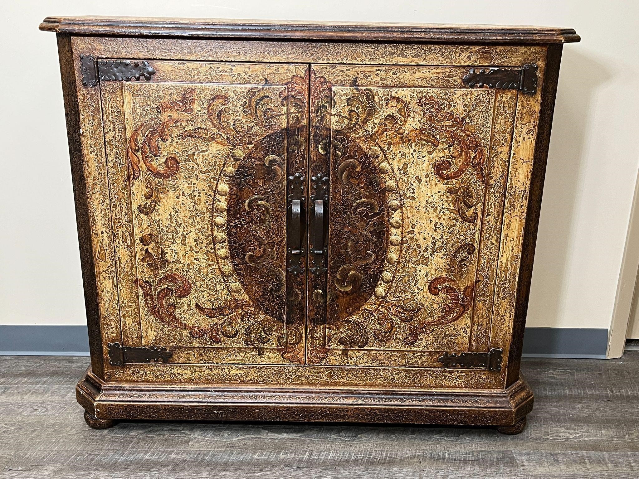 Old World Style Console Cabinet