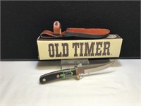 Schrade Old Timer Hunter Brown Acrylic Handle