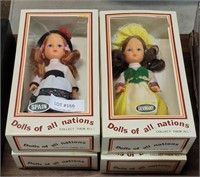 4 NOS DOLLS OF ALL NATIONS DOLLS