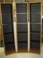 3 Bookcases w/Adjustable Shelves, 11x6x46 Tall