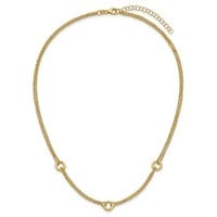 14 Kt-Diamond Cut 2-Strand Modern Necklace