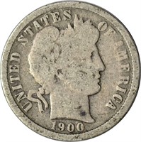 1900-O BARBER DIME - GOOD