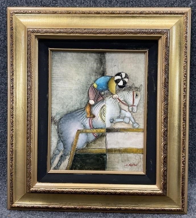 Framed Joyce Roybal Equestrian OOC