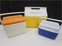 3  Hand Carry Coolers Coleman, Igloo & Rubbermaid