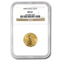 1999 1/4 Oz American Gold Eagle Ms-69 Ngc