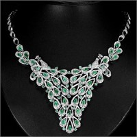 NATURAL COLUMBIAN EMERALD NECKLACE