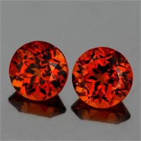 Natural  Mandarin Orange Spessartite Garnet Pair -