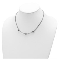 Sterling Silver Rhodium-plated Knotted Necklace