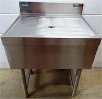 NSF Stainless Underbar Drainboard Sink w/Legs
