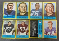 8 CARD LOT 1967 PHILADELPHIA FOOTBALL CARDS