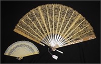 Antique Mother of Pearl & lace fan