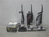 Three Vtg Vacuums W/Accessories See Info