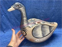 Lrg Tonala Mexican folk art pottery goose