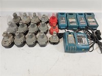 Assorted Makita Batteries & Chargers