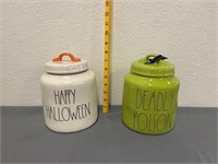 2 Rae Dunn Halloween Canisters