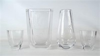 (4) Orrefors Vases