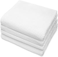 Amazon Basics Spa Waffle Towels 4pk  30x56  White