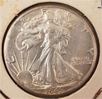 1945-D Walking Liberty 1/2 Dollar