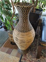 Woven Wicker Floor Vase/Urn - 30.5"