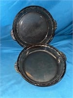 2 Brown Glass Pyrex Pie Plates