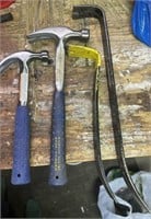 Assorted Lot of Hammers & Pry Bars