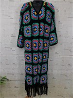 NEW SQUARED CROCHET CARDIGAN GRANNY SQUARE DUSTER