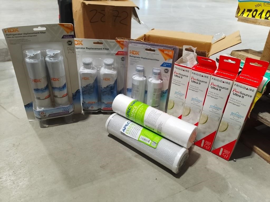 Box Of Assorted Water Filters