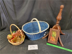 Baskets, Plastic Fruit, etc