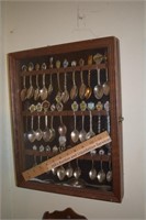 Collection of Mini Spoons w/ Glass Front Display