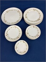 (17) Pieces of Sierra Rose China, 12” Round