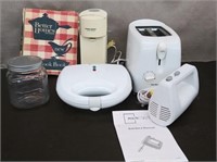 Box Toaster, Waffle Maker, Mixer, Can Opener, Misc