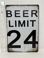 Metal sign- Beer Limit 24