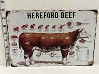 Metal sign- Hereford Beef