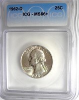 1962-D Quarter ICG MS66+ LIST $450