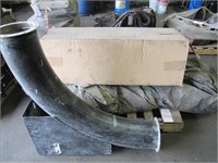 LOT, DETROIT DIESEL OIL PAN, TARPS & EXHAUST PIPE