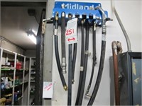 LOT, MIDLAND AIR HOSE ACCESSORIES ON THIS WALL