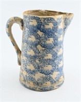 Spongeware handled pitcher (small Qty of chips