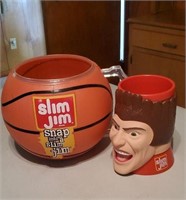 Slim Jim cup and basketball