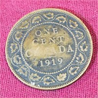 1919 Canada One Cent Coin