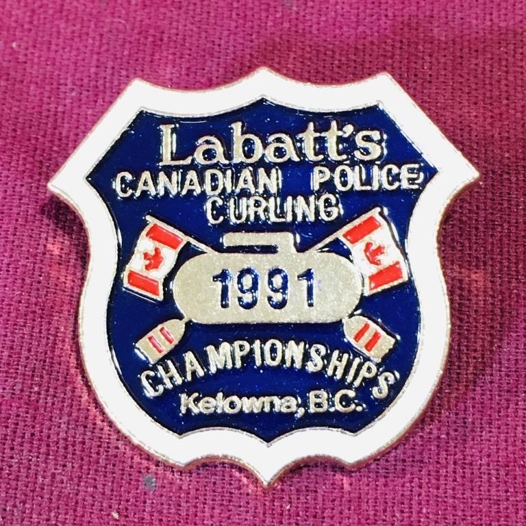1991 Labatt's Canadian Police Curling Pin