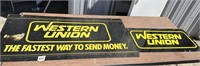 (2) WESTERN UNION SIGNS