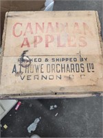 Vintage Wood Canadian Apples Crate